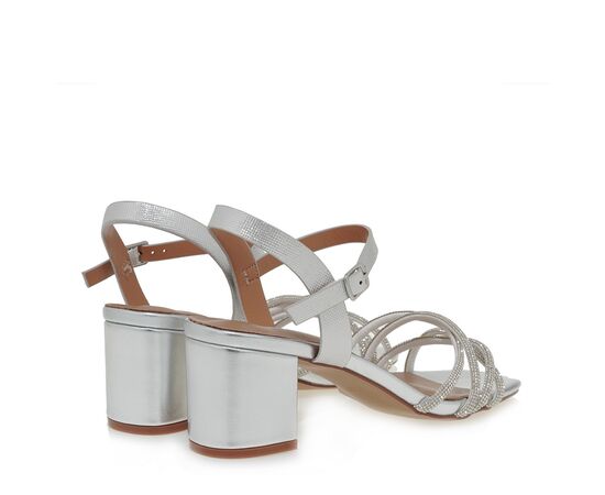 Γυναικείo Πέδιλο Seven W490E208419H ΑΣΗΜΙ GLITTER ΣΤΡΑΣ