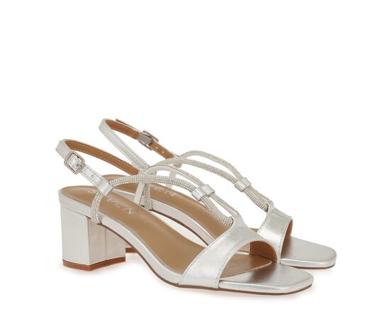 Γυναικείo Πέδιλο Seven W490E6144E94 ΑΣΗΜΙ ΣΤΡΑΣ