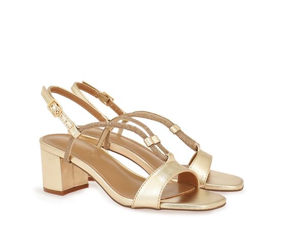 Γυναικείo Πέδιλο Seven W490E6144Z36 ΠΛΑΤΙΝΑ GLITTER ΣΤΡΑΣ