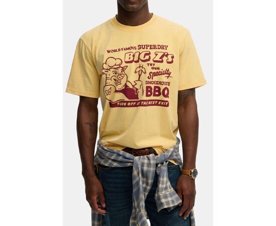 ΑΝΔΡIKO SUPERDRY D4 OVIN ROADSIDE TRADE LOOSE TEE M1012360A-8LI DAFFODIL YELLOW